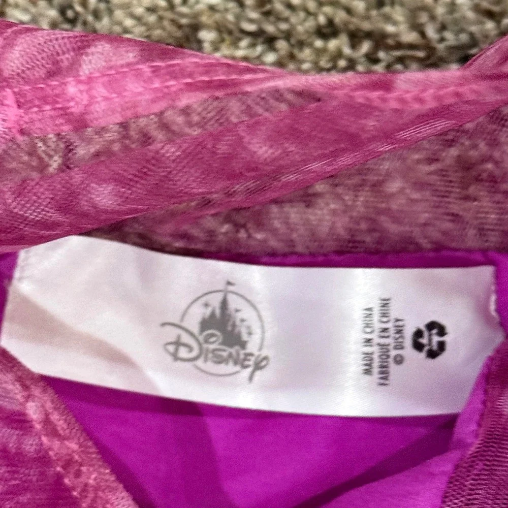 HTF Disney Store Descendants Mal Costume Dress Purple Sequin Tiered Girls 11/12 - Picture 5 of 5